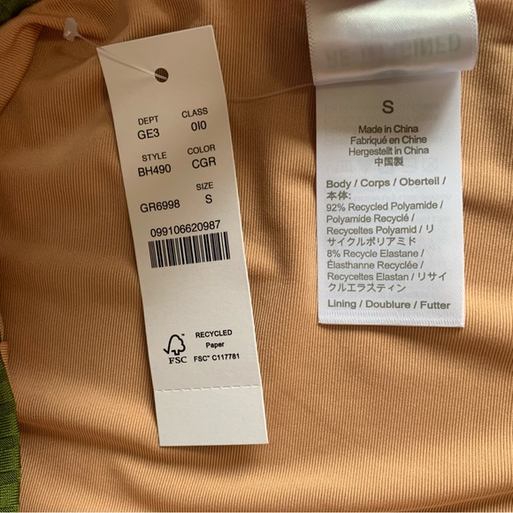 J Crew Size Small Wide-Rib High-Rise Bikini Bottom in Canteen Green NWT - Picture 7 of 12